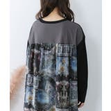 アンティークプリント柄切替ワンピース | ScoLar | 詳細画像8 