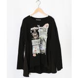 ブラック | アンティークプリント柄チュニック | ScoLar