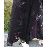 スリット入り刺繍レース重ね アンティーク柄パンツ | ScoLar | 詳細画像6 