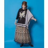 ゴシック柄チュール重ねリバーシブルスカート | ScoLar | 詳細画像1 