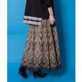 ゴシック柄チュール重ねリバーシブルスカート | ScoLar | 詳細画像5 