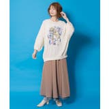 魔女の秘密コラージュ柄 シャーリングレースプルオーバー | ScoLar | 詳細画像1 