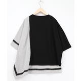 ラメ入りアンティーク柄アシメ異素材切替PO | ScoLar | 詳細画像13 