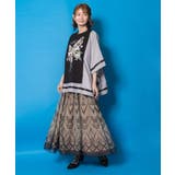 ラメ入りアンティーク柄アシメ異素材切替PO | ScoLar | 詳細画像1 