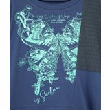 ラメ入りアンティーク柄アシメ異素材切替ワンピース | ScoLar | 詳細画像12