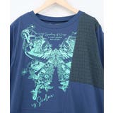 ラメ入りアンティーク柄アシメ異素材切替ワンピース | ScoLar | 詳細画像15