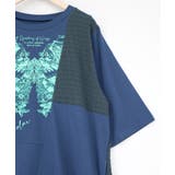 ラメ入りアンティーク柄アシメ異素材切替ワンピース | ScoLar | 詳細画像16