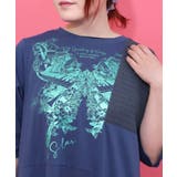 ラメ入りアンティーク柄アシメ異素材切替ワンピース | ScoLar | 詳細画像4