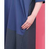 ラメ入りアンティーク柄アシメ異素材切替ワンピース | ScoLar | 詳細画像5