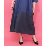 ラメ入りアンティーク柄アシメ異素材切替ワンピース | ScoLar | 詳細画像6