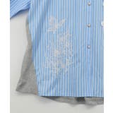 花蝶刺繍レース×ストライプ柄配色シャツ | ScoLar | 詳細画像11 