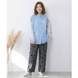 花蝶刺繍レース×ストライプ柄配色シャツ | ScoLar | 詳細画像2 