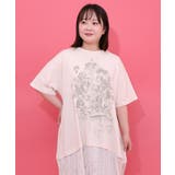 箔ラメ入りツリーハウス柄プリーツ切替ワンピース | ScoLar | 詳細画像1