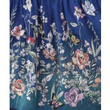 ジャージ風グラデーション裾花チュールフレアワンピース | ScoLar | 詳細画像5 