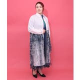 魔女の秘密柄チュール重ね異素材切替シャツワンピース | ScoLar | 詳細画像8