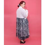 魔女の秘密柄チュール重ね異素材切替シャツワンピース | ScoLar | 詳細画像9