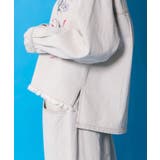 花蝶刺繍すそフリンジ入りデニムシャツ | ScoLar | 詳細画像8 