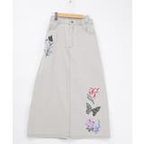 花蝶刺繍デニムロングスカート | ScoLar | 詳細画像11 