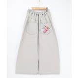 花蝶刺繍デニムロングスカート | ScoLar | 詳細画像12 