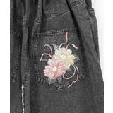 花蝶刺繍デニムロングスカート | ScoLar | 詳細画像20 