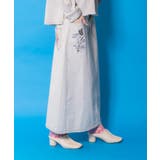 花蝶刺繍デニムロングスカート | ScoLar | 詳細画像4 