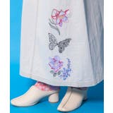 花蝶刺繍デニムロングスカート | ScoLar | 詳細画像8 