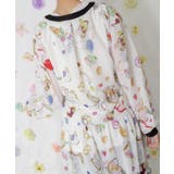 パリの朝食柄シャツワンピース | ScoLar | 詳細画像11