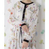 パリの朝食柄シャツワンピース | ScoLar | 詳細画像8