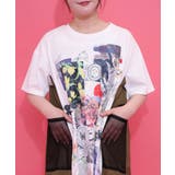 花コラージュ柄 異素材使いワンピース | ScoLar | 詳細画像4