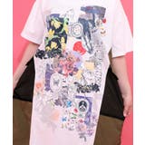 花コラージュ柄 異素材使いワンピース | ScoLar | 詳細画像5