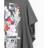 花コラージュ柄シルケット天竺チュニック | ScoLar | 詳細画像13 