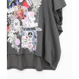 花コラージュ柄シルケット天竺チュニック | ScoLar | 詳細画像14 