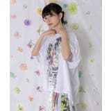 花コラージュ柄シルケット天竺チュニック | ScoLar | 詳細画像3 