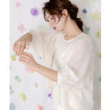 ひまわり刺繍 フェザーラメシフォンカーディガン | ScoLar | 詳細画像4 