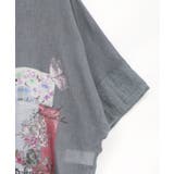 アート柄 ガーゼ風シアーシャツ | ScoLar | 詳細画像15 
