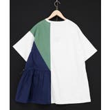 楽器×お花のブローチ柄 アシメ配色切替チュニック | ScoLar | 詳細画像7 