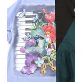 楽器×お花のブローチ柄 アシメ配色切替チュニック | ScoLar | 詳細画像13 