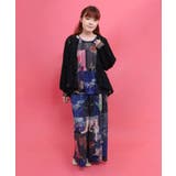 楽器×花コラージュ柄 ボドレー素材タンクトップ | ScoLar | 詳細画像4