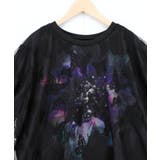 蝶々チュール重ね 花蝶柄Tシャツ | ScoLar | 詳細画像4 