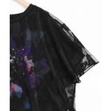 蝶々チュール重ね 花蝶柄Tシャツ | ScoLar | 詳細画像5 