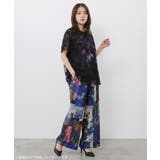 蝶々チュール重ね 花蝶柄Tシャツ | ScoLar | 詳細画像2 