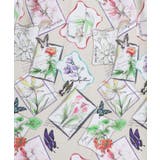 無地×お花図鑑柄 スリット入りワイドパンツ | ScoLar | 詳細画像13