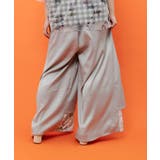 無地×お花図鑑柄 スリット入りワイドパンツ | ScoLar | 詳細画像5