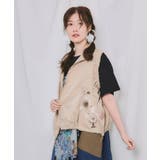 ティータイムとお花刺繍 綿ナイロンベスト | ScoLar | 詳細画像8