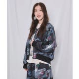 ボタニカル柄 ジャージ風ブルゾン | ScoLar | 詳細画像3 