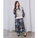 ボタニカル柄 ジャージ風スカート | ScoLar | 詳細画像1 