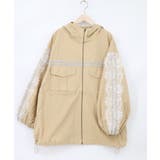 蝶刺繍レース マウンテンパーカー風ブルゾン | ScoLar | 詳細画像12 