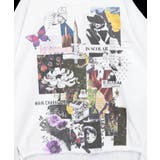 アートコラージュ柄 天竺×レースTシャツ | ScoLar | 詳細画像7