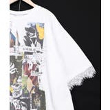 アートコラージュ柄 天竺×レースTシャツ | ScoLar | 詳細画像12