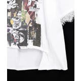 アートコラージュ柄 天竺×レースTシャツ | ScoLar | 詳細画像14
